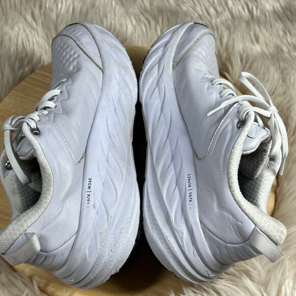 Hoka Bondi SR Shoes Womens Size 8.5 Solid White Running Work Sneakers Athletic - Picture 13 of 16